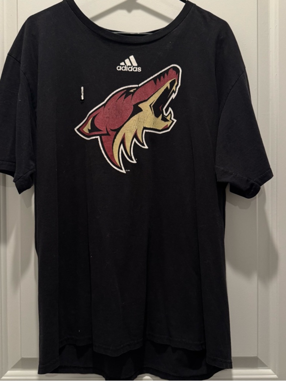 Adidas Men's Black Arizona Coyotes Graphic T-Shirt The Go-To Tee